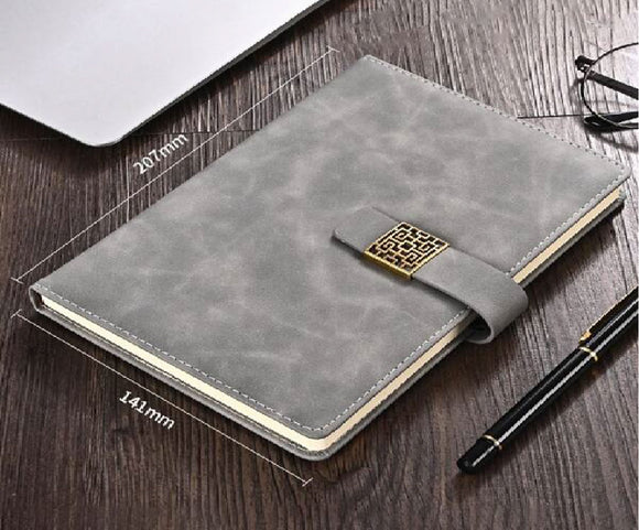 Notebook - Gray buckled journal notebook
