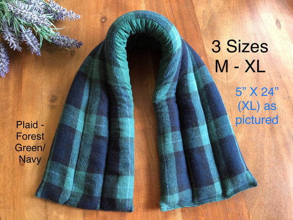 Neck Wrap - Plaid Forest Green/Navy