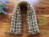 Neck Wrap - Plaid Cream/Brown