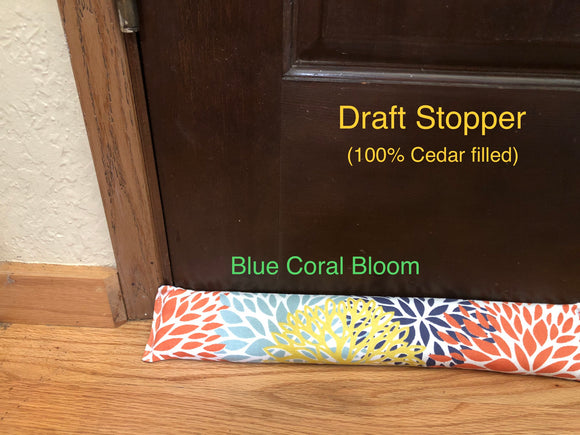 Draft Stopper - Blue Color Bloom