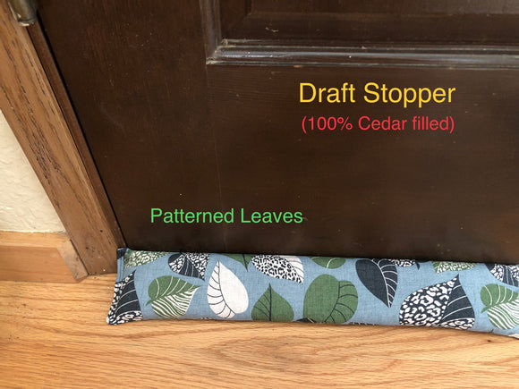 Draft Stopper - Patterned Leaves