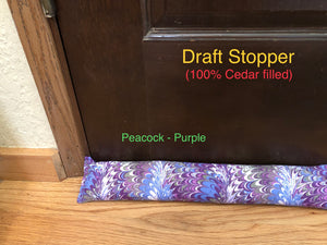 Draft Stopper - Peacock Light Purple