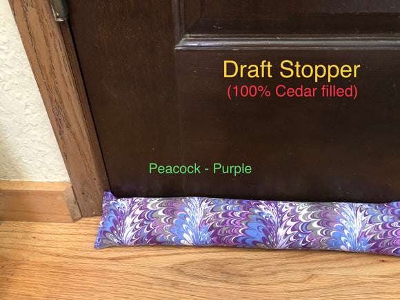 Draft Stopper - Peacock Light Purple