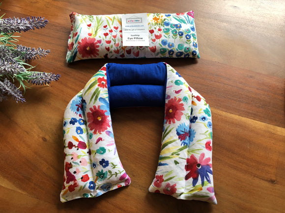 Eye Pillow & Neck Wrap Set - Tulip Poppy Field (2pcs)
