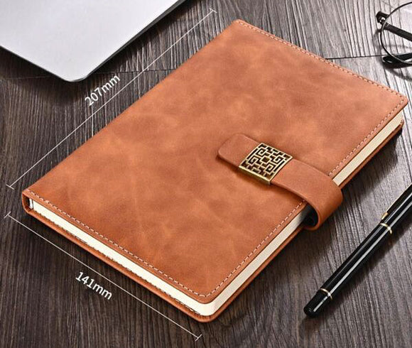 Notebook - Brown buckled journal notebook