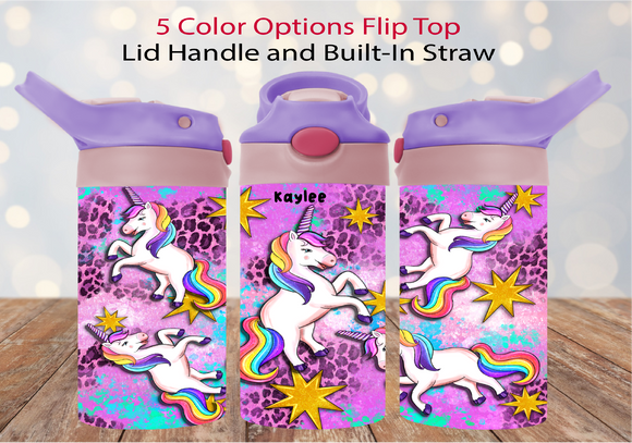 Flip Top Tumbler - Unicorn