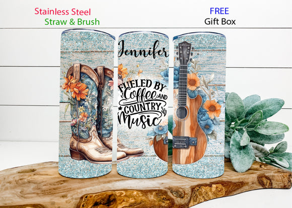 Tumbler - Western country music tumbler (personalized)