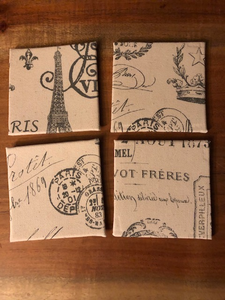 Coasters - Eiffel Tower (set of 4)