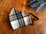 Face Mask - Plaid #2 Dark Gray