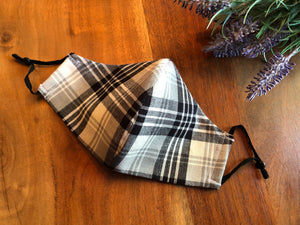 Face Mask - Plaid #2 Dark Gray