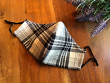 Face Mask - Plaid #2 Dark Gray