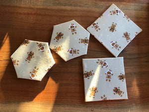 Coasters - Christmas Gingerbread Man (set of 4)