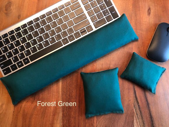 Keyboard Rest, Mouse & Elbow Set - Forest Green (3pcs)