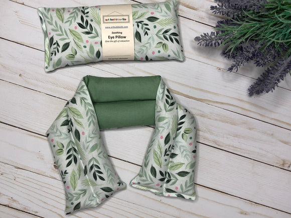 Eye Pillow & Neck Wrap Set - Green Leaves (2pcs)