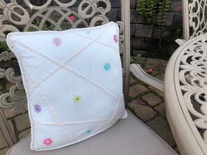 Throw Pillow - Square Pillow - Flowers in Vines