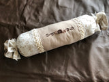 Throw Pillow - Roll Pillow - Roses in Scroll