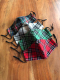 Face Mask - Plaid #2 Dark Gray