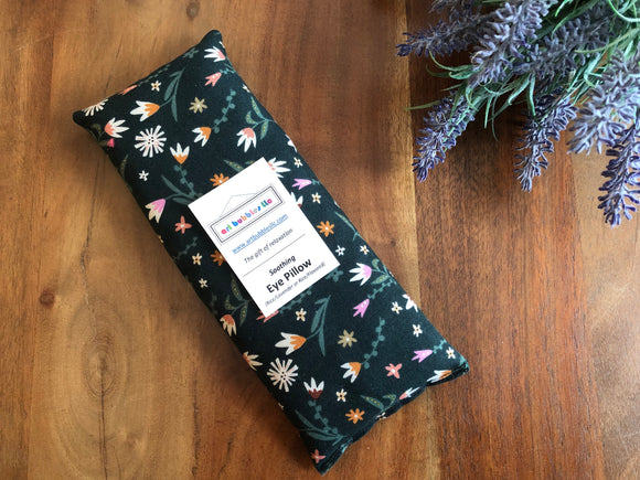 Eye pillow - Floral in Forest Green