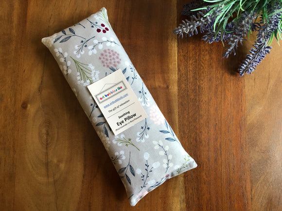 Eye pillow - Floral Taupe Gray
